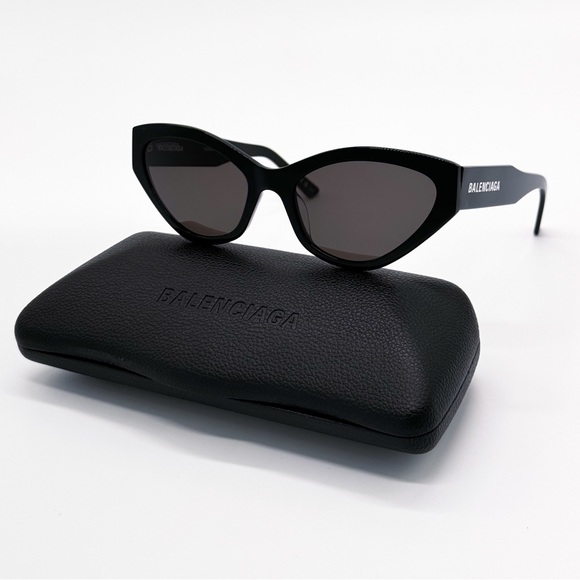 NEW BALENCIAGA BB0306S 001 CAT EYE BLACK WOMEN SUNGLASSES BALENCIAGA - Picture 2 of 10